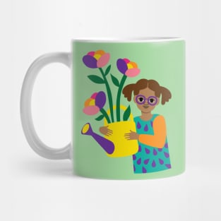 Watering Can Flowers Mug